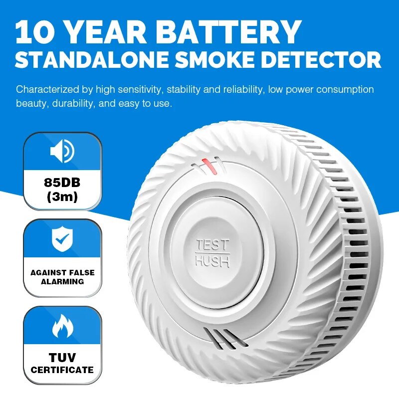 Smoke Detector Interconnected - 1pc aviso detector de fumaça, detecção
