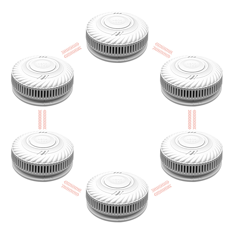 Smoke Detector Interconnected - Alarmes de Fumaça Interconectados com Bateria